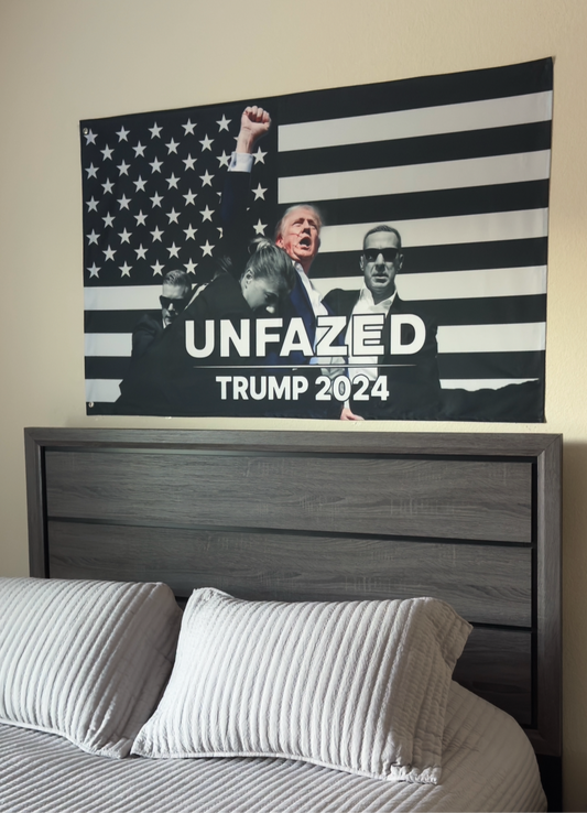 Unfazed Trump Flag (Blacked Out)