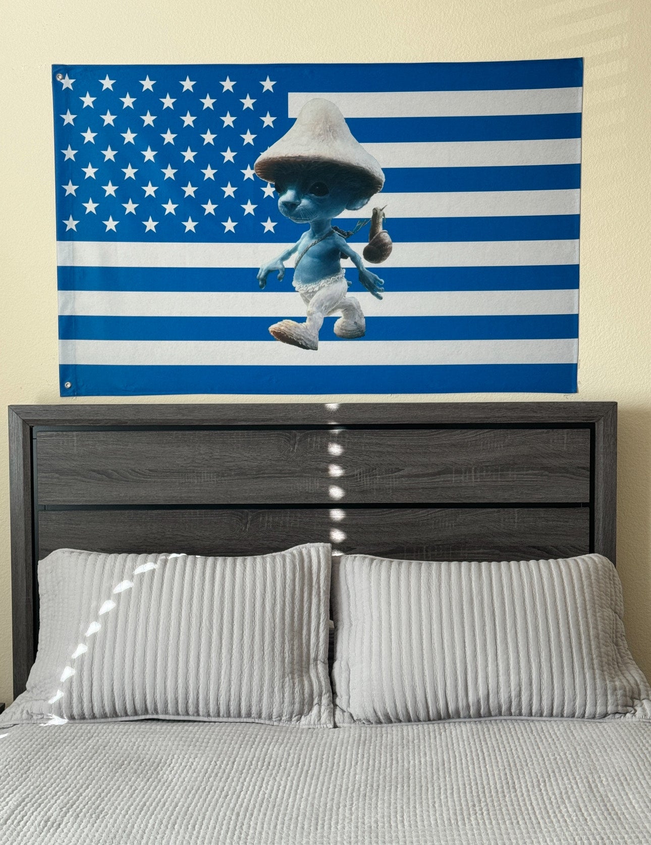 Smurf Cat USA American Flag